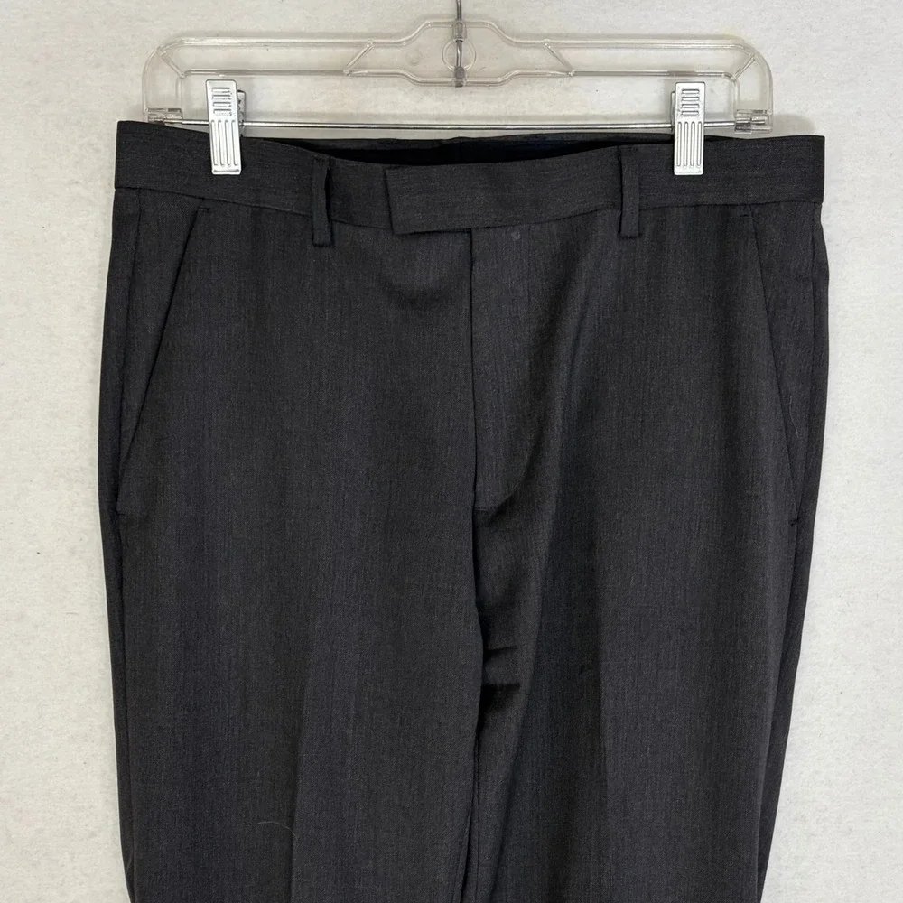 Banana Republic Tailored Suit Men 38S 31x29 Charcoal Gray Cerruti Italia Fabric